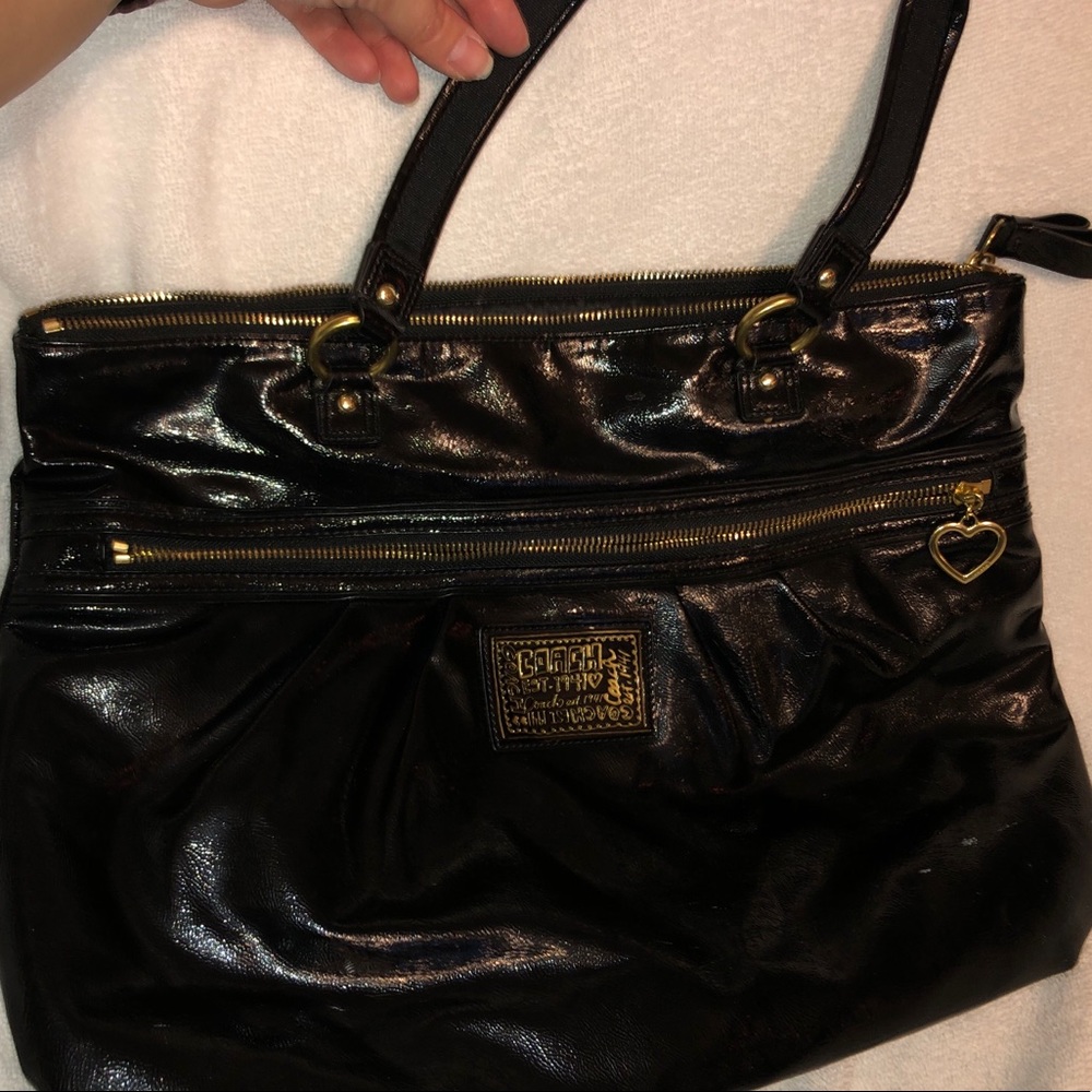 Coach Poppy bag Black Patent Leather